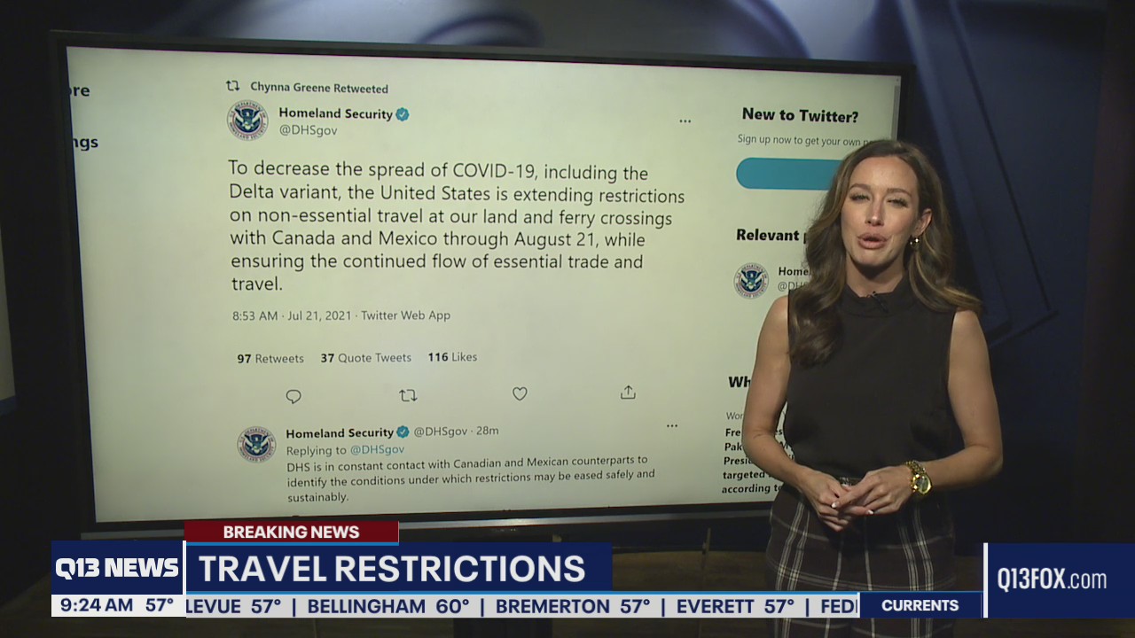 U.S. border restrictions extend for non-essential travel to Mexico and Canada