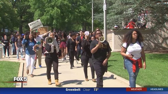 UMD students hold march, sit-in protest after noose found at fraternity house