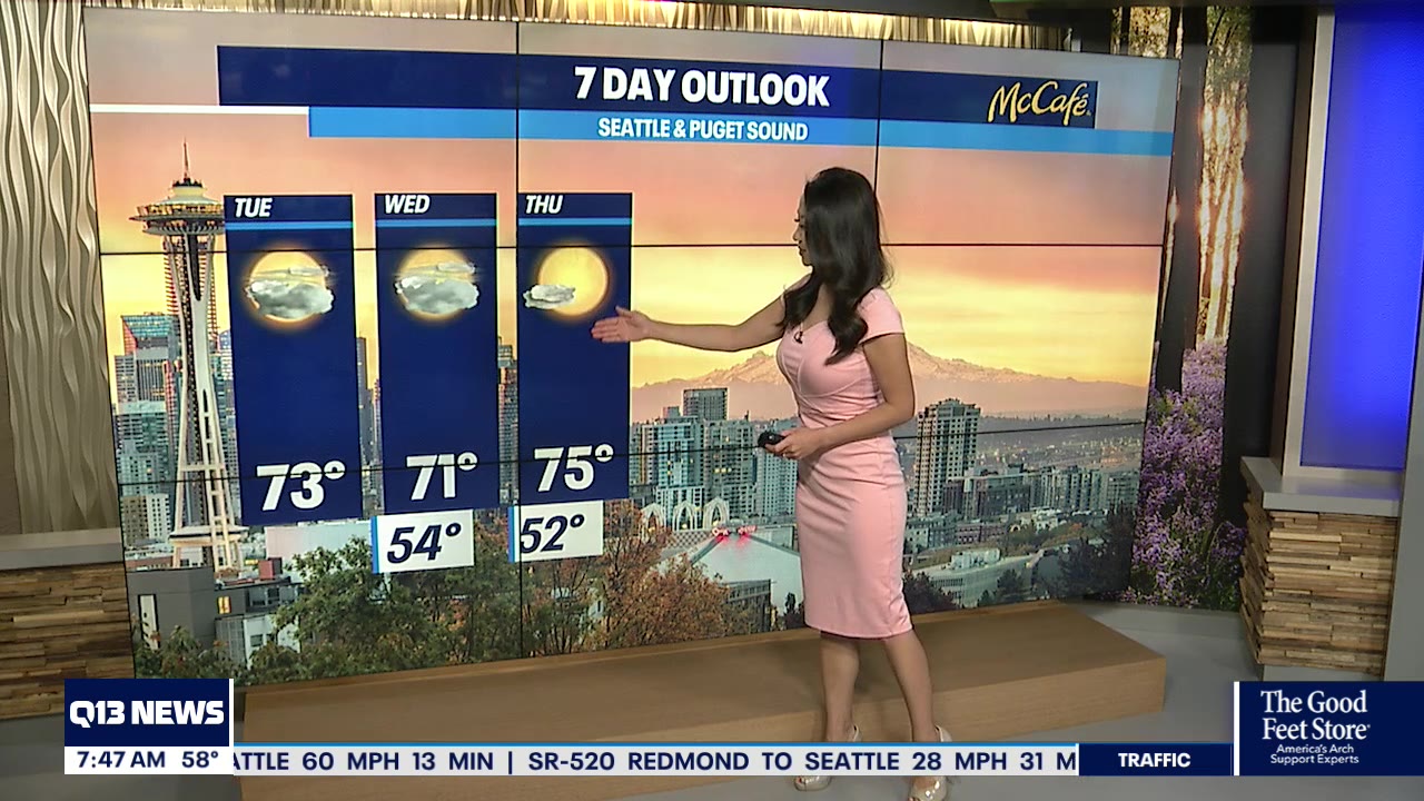 Drizzle, mild temperatures Tuesday in Western Washington