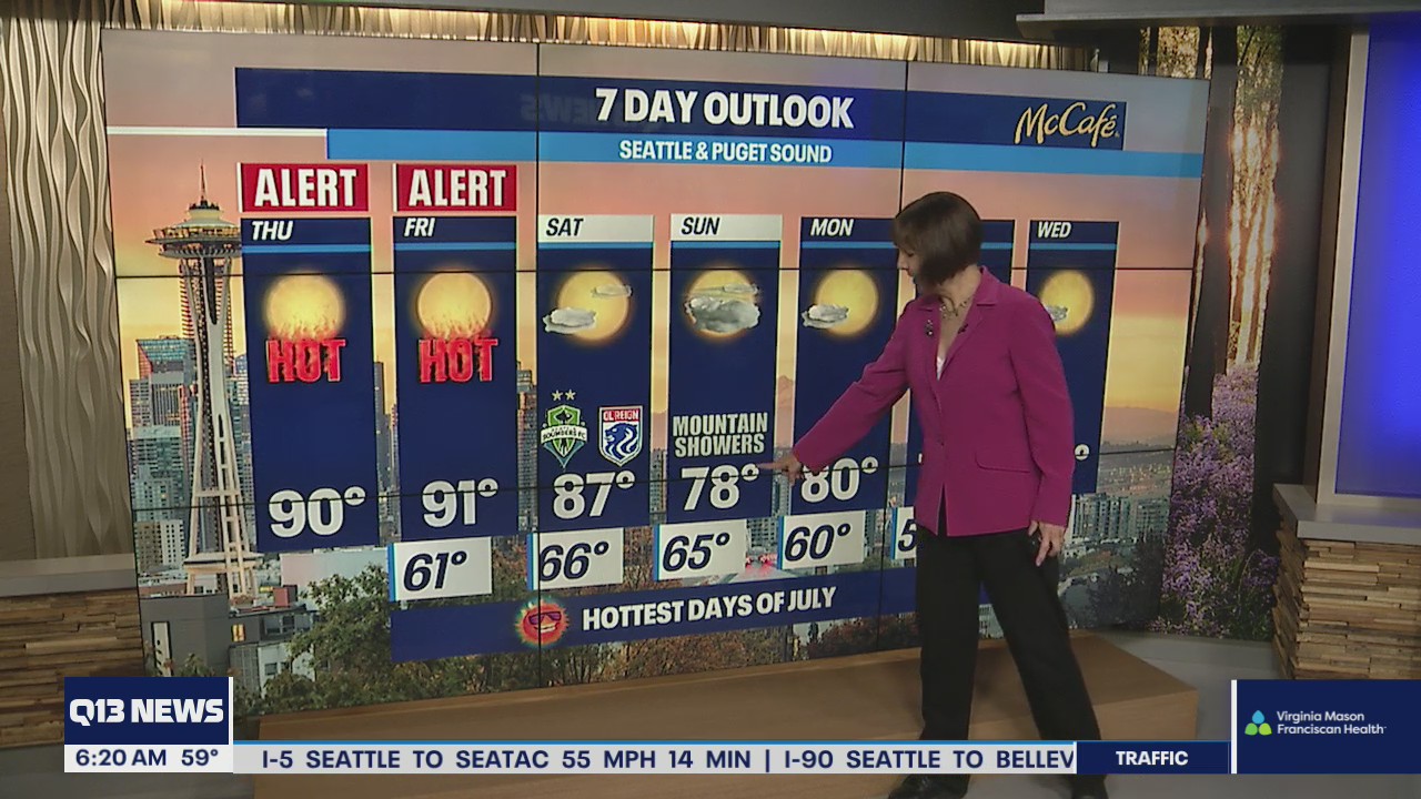 Weather Alert Days issued as temperatures reach 90 in Western Washington