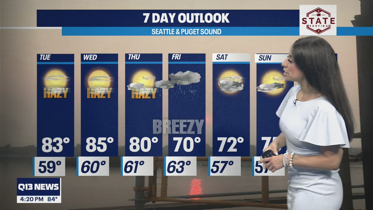 Upcoming days will be hazy and in the mid to low 80s