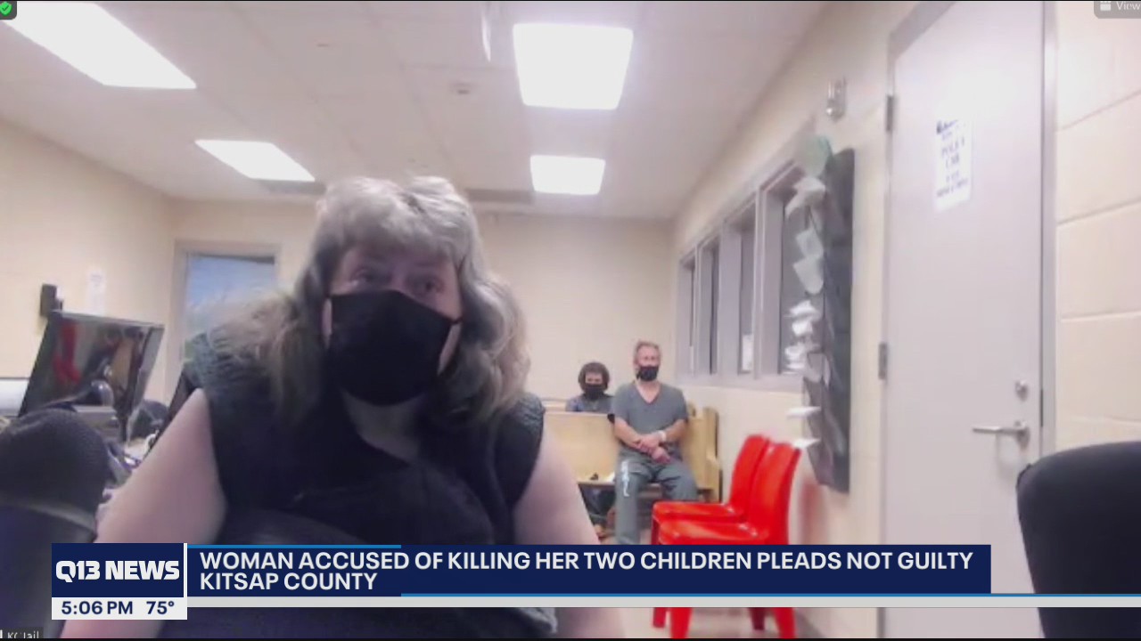 Washington woman accused of killing her 2 children pleads not guilty