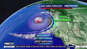 Rain arrives in evening