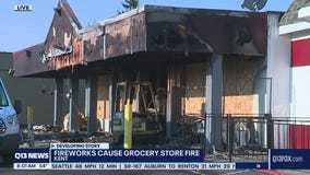 Fireworks cause grocery store fire in Kent