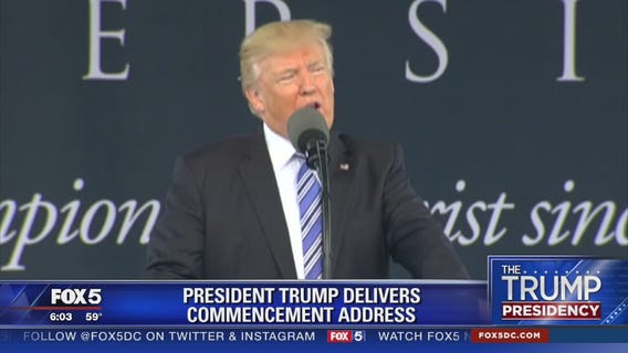President Trump delivers Commencement Address