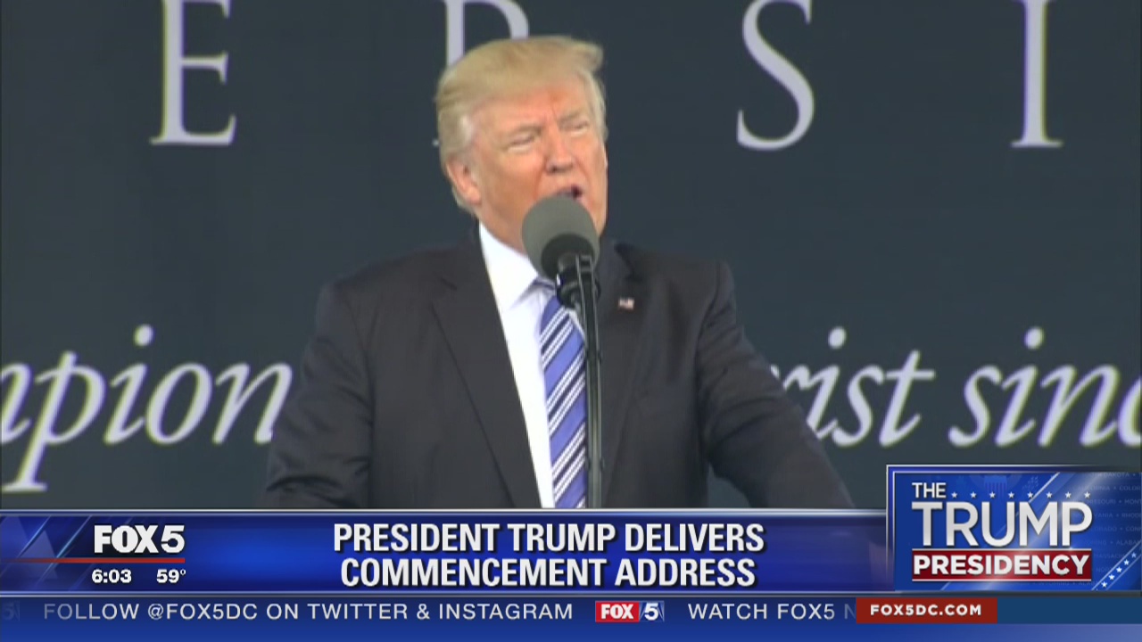President Trump delivers Commencement Address