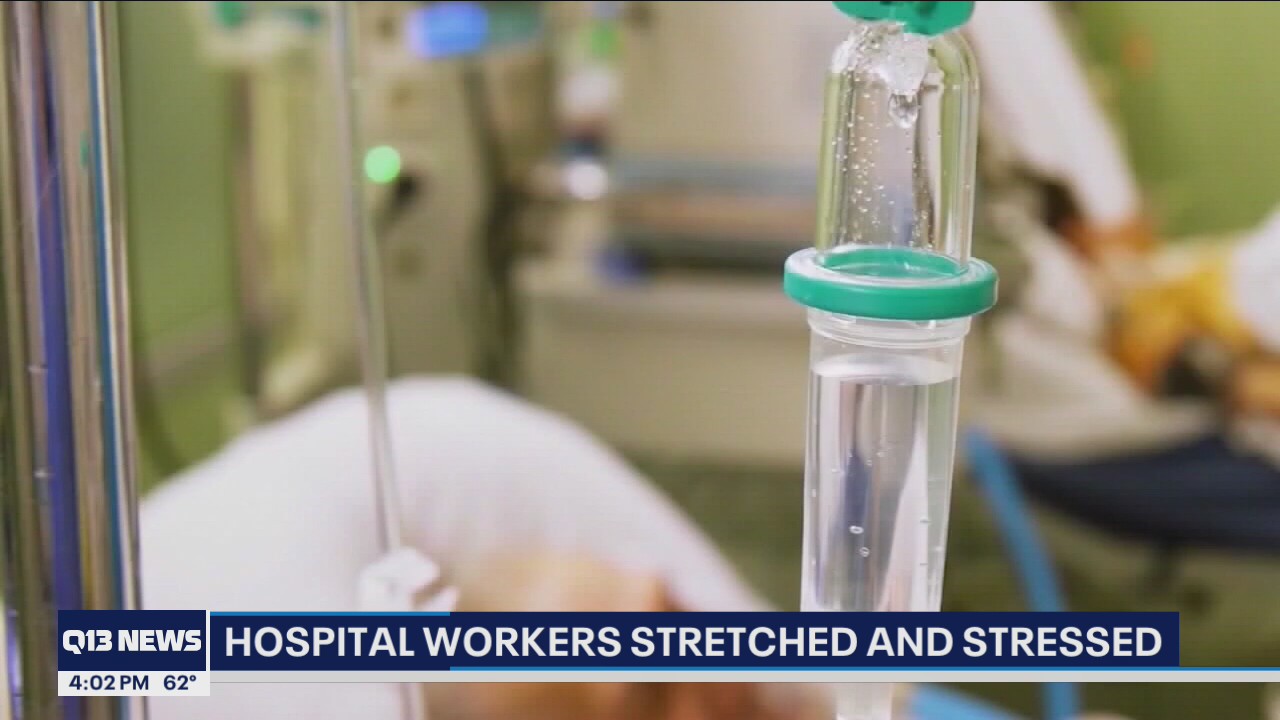 Hospital workers stretched and stressed