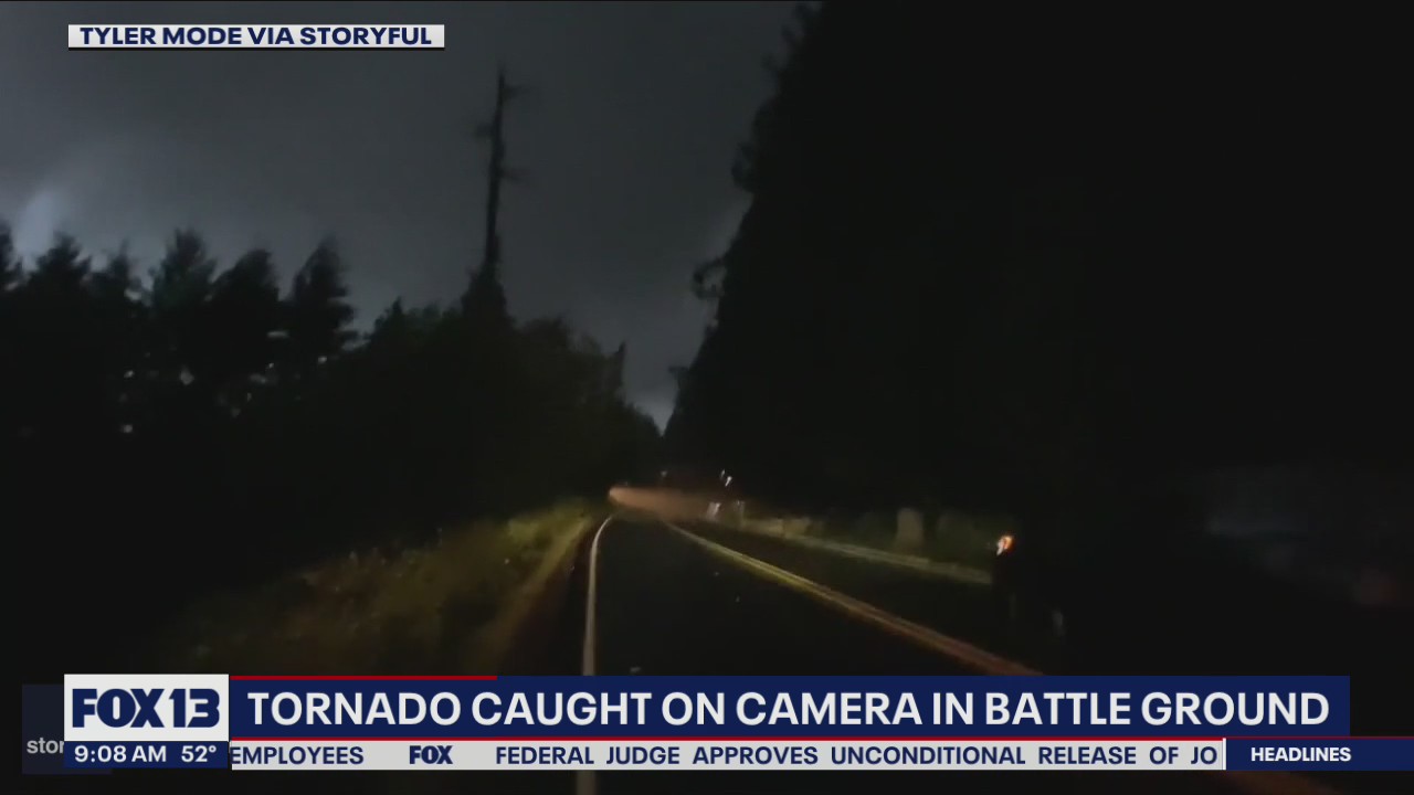 Tornado caught on camera in Washington state