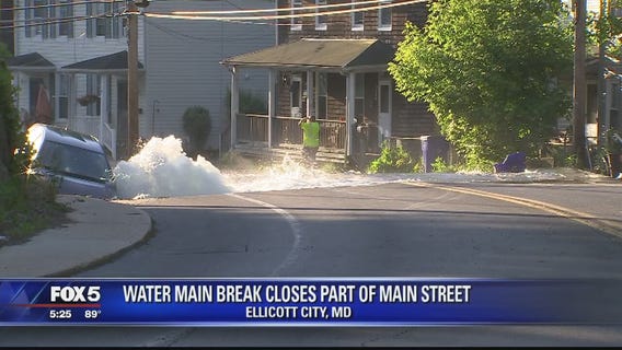 Ellicott City water main break floods portion of Main Street