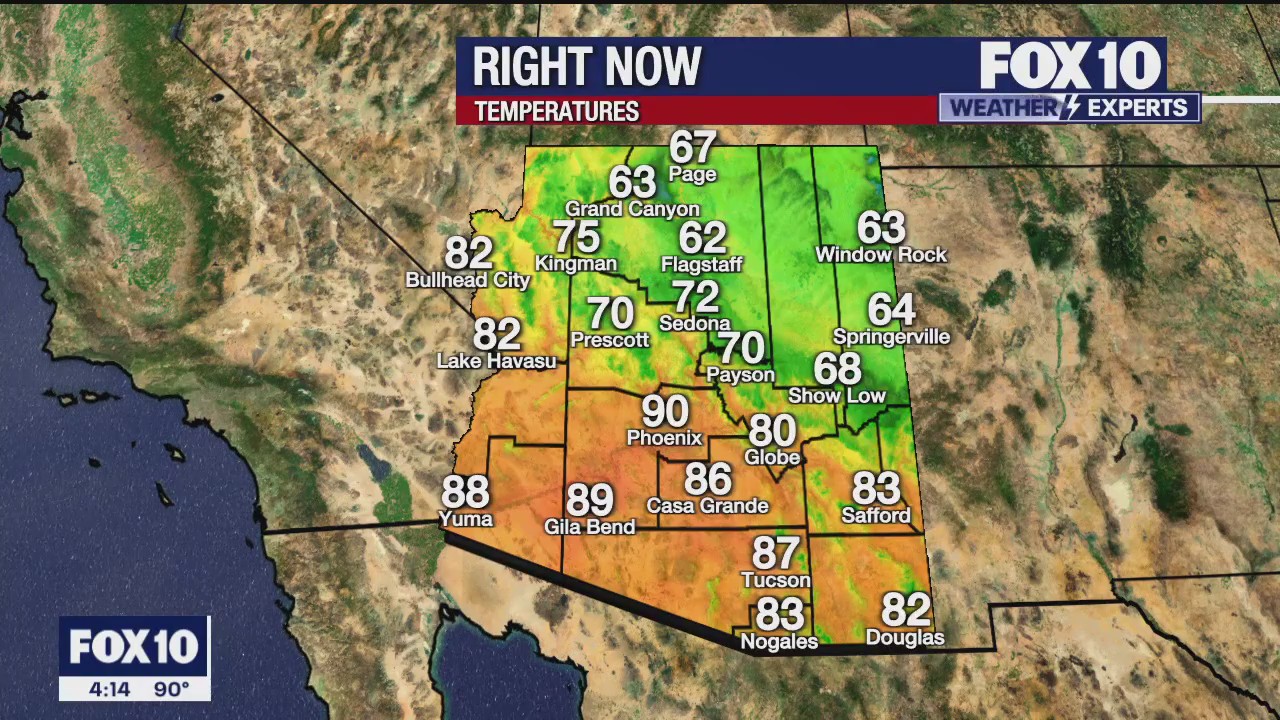 4 p.m. Weather Forecast - 10/13/23