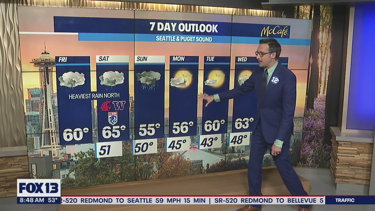 Very wet Friday and Saturday for the coast and north sound