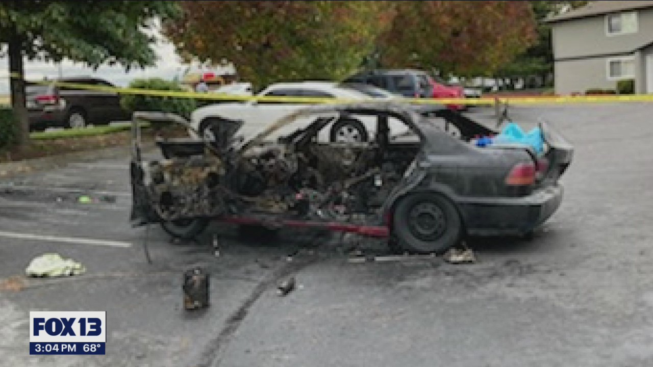 Body found in burning car in Tacoma