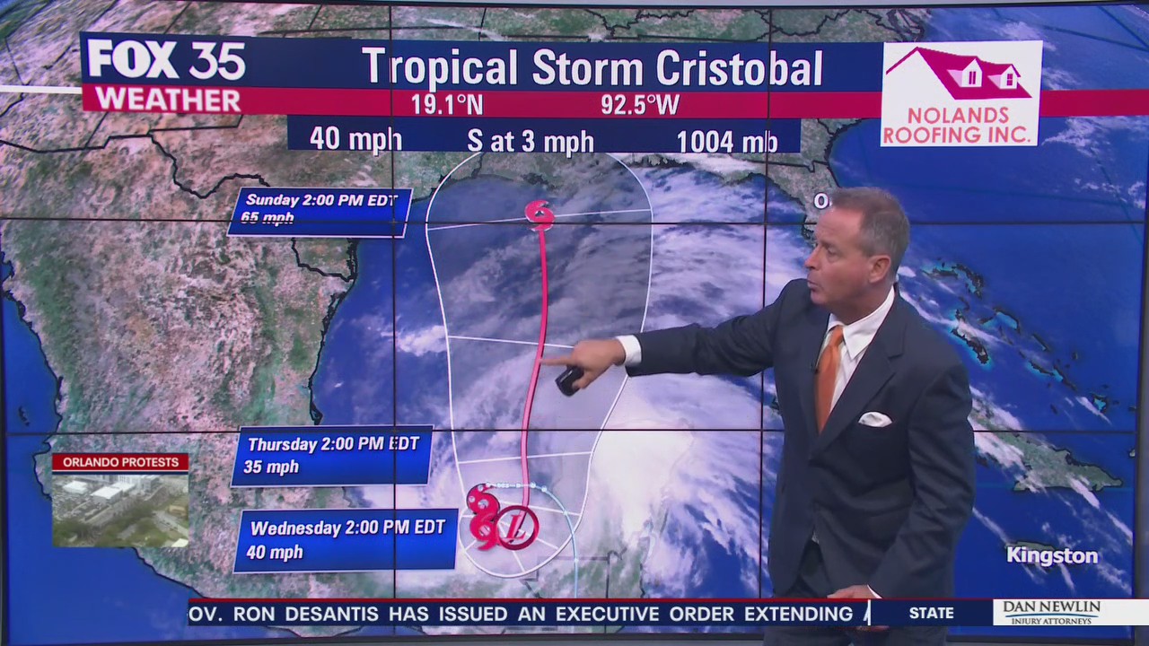 Tropical Storm Cristobal forms in Gulf of Mexico