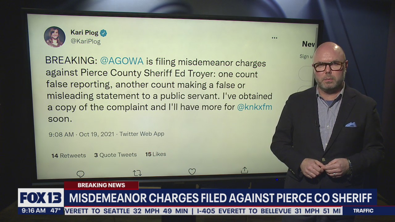 State filing criminal charges against Pierce County Sheriff Ed Troyer over encounter with delivery driver