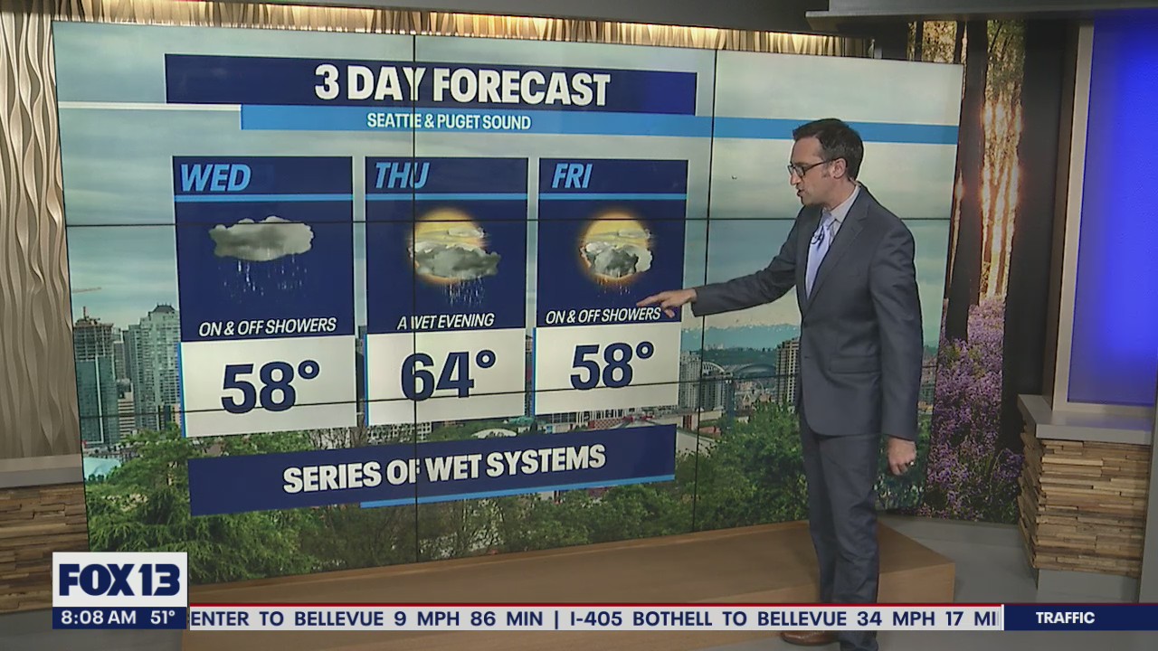 Series of wet systems headed for Washington