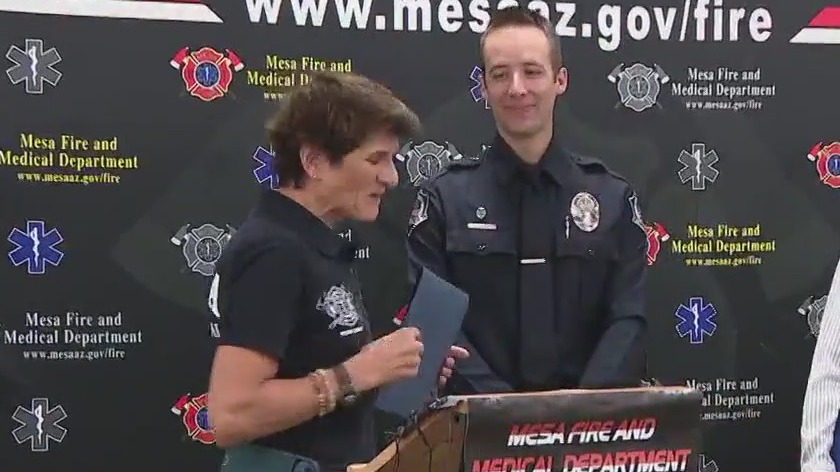 Mesa Police officer honored for heroic act