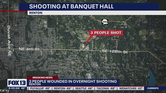 3 injured in Renton banquet hall shooting
