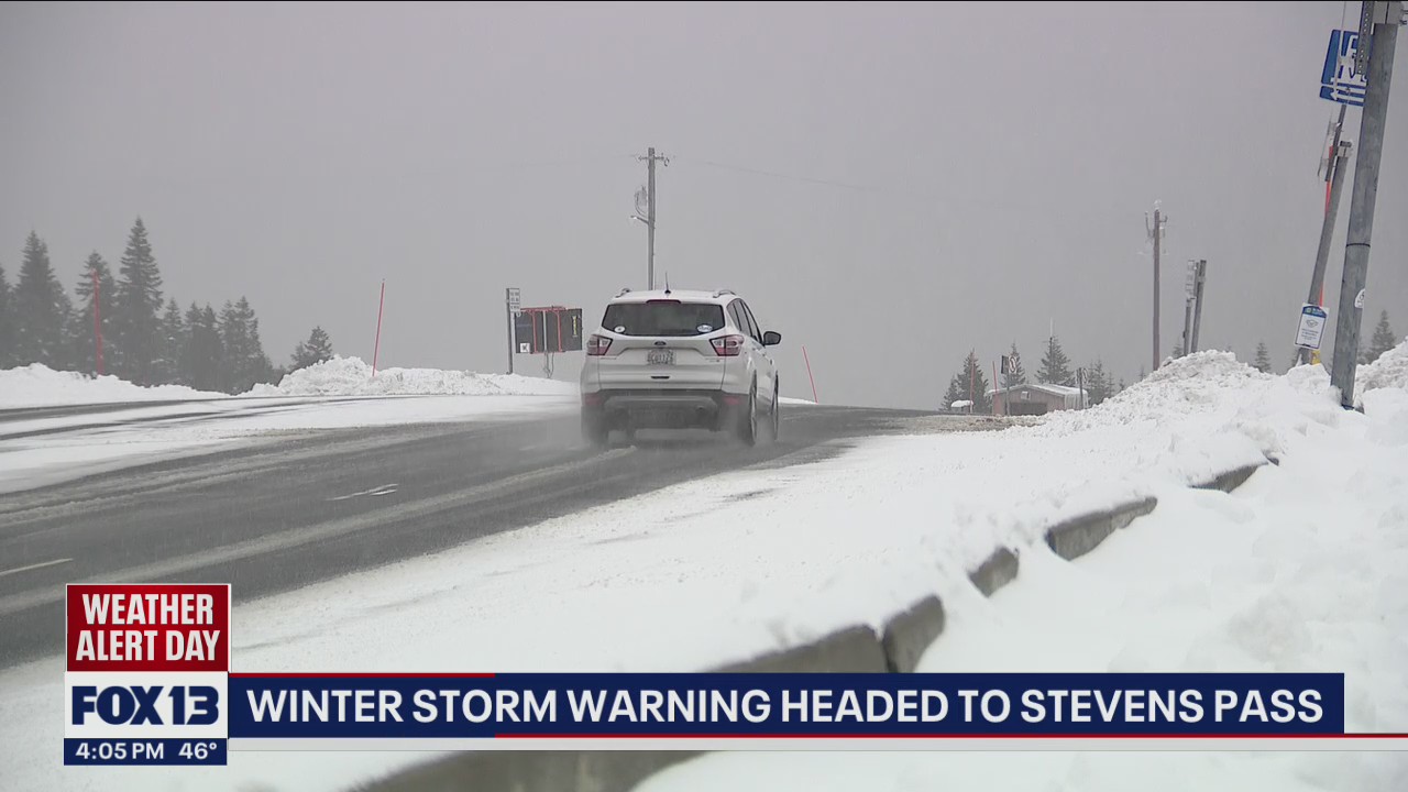Winter storm warning headed to Stevens Pass