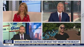 Should moms be cautious of what they wear to the beach?
