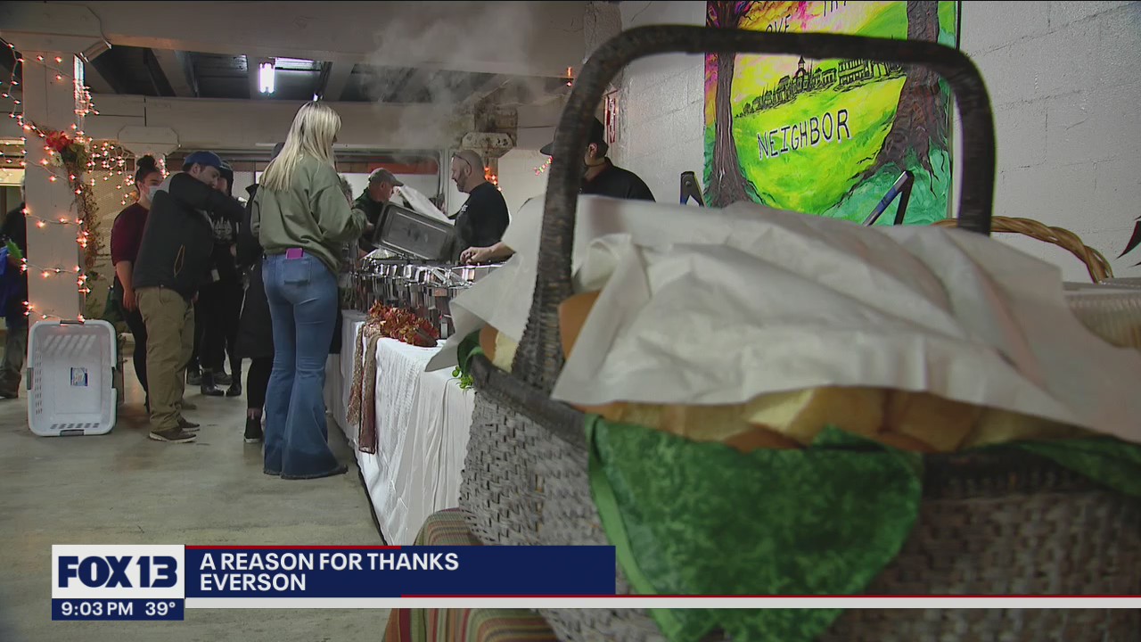 "I will never forget it" community provides free Thanksgiving meal to Everson flood victims