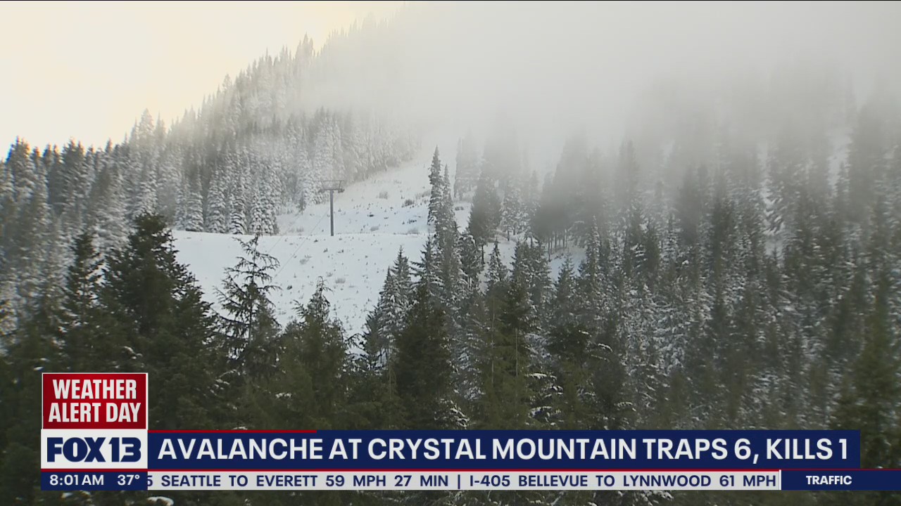Avalanche at Crystal Mountain traps 6, kills 1