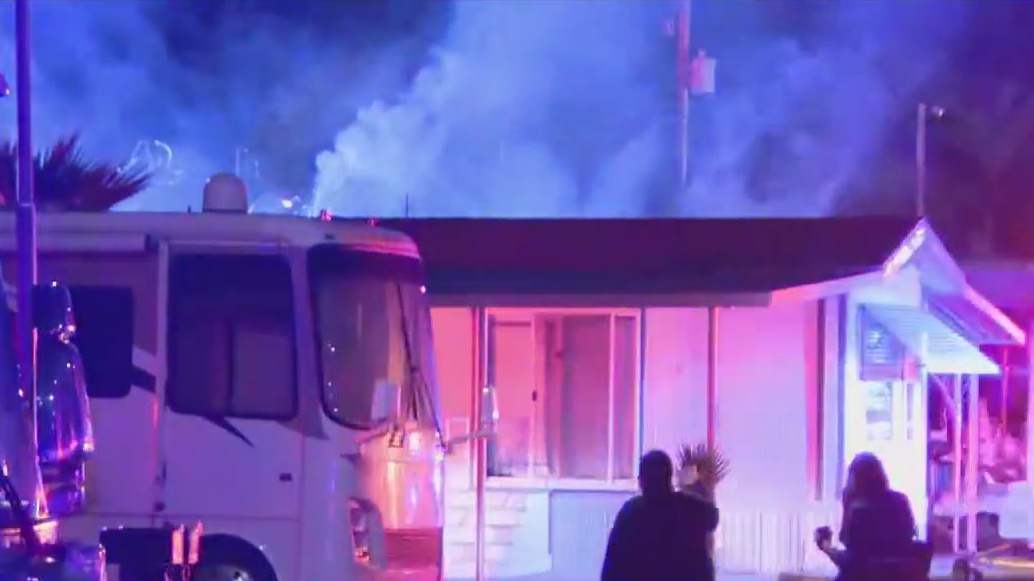 4 mobile homes burned in Mesa fire