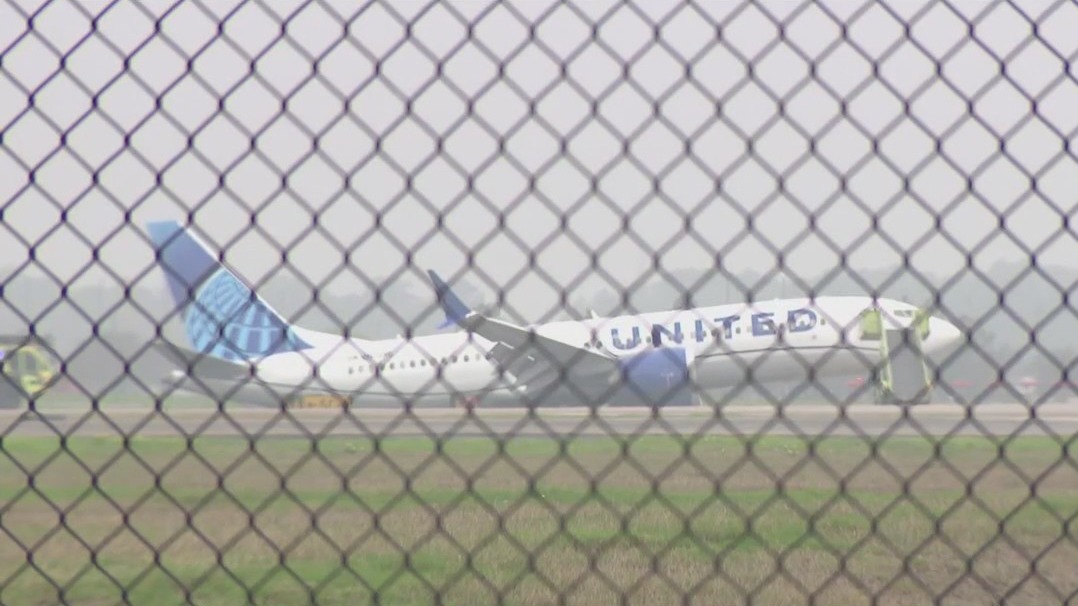 United flight rolls off Texas runway