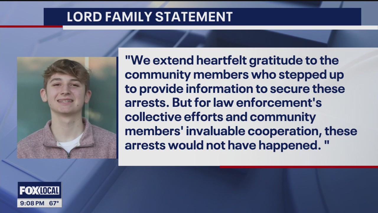 Preston Lord's family gives statement on indictments