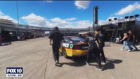 NASCAR: AZ student takes 1st spin in car
