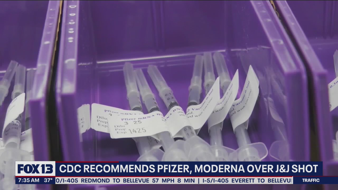 CDC recommends  Pfizer, Moderna over J&J shot