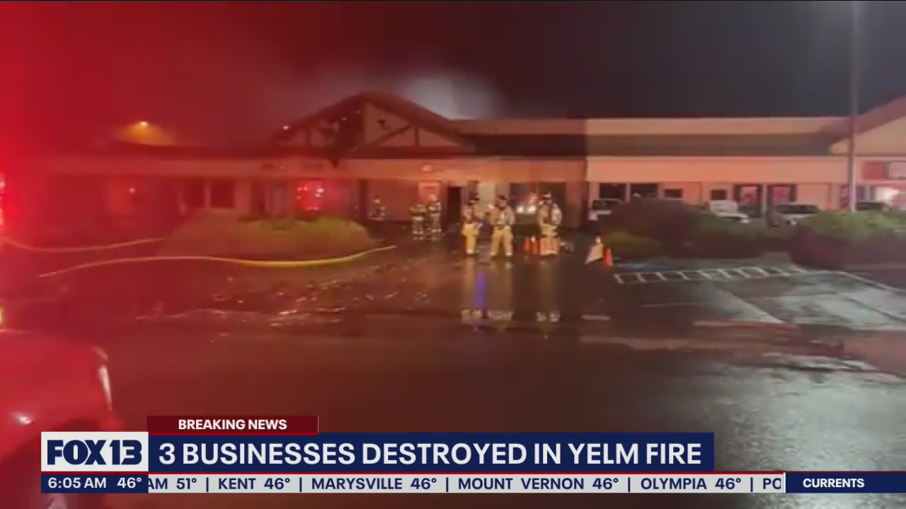 3 businesses destroyed in Yelm fire