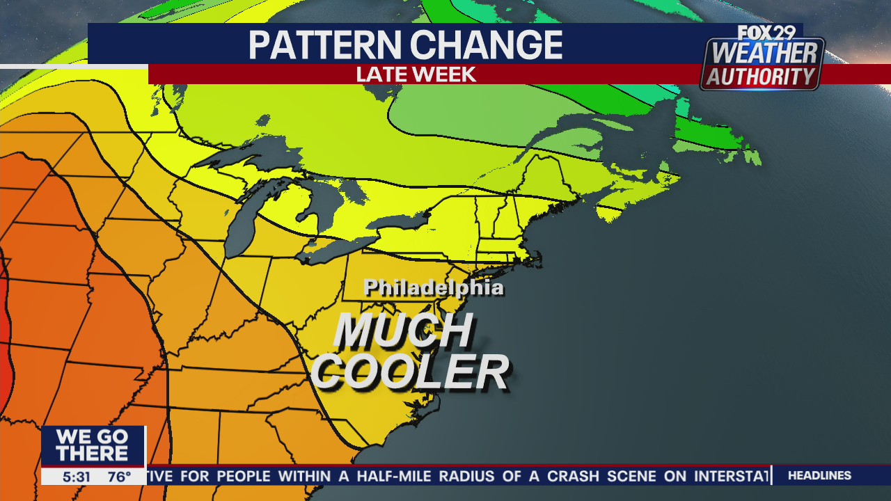 FOX 29 Weather Authority 7-day forecast 5 p.m.