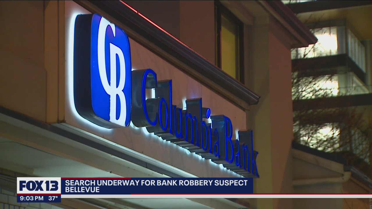 Police searching for suspect who fled 'recklessly' after bank robbery in Bellevue