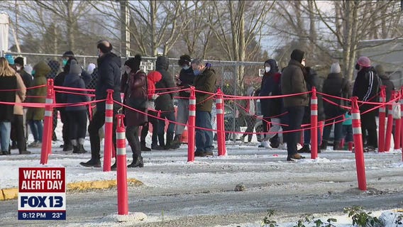 Snow and cold forces COVID test sites to close