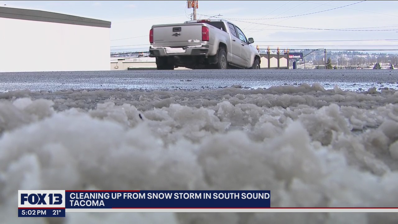 Crews start cleaning up from South Sound snow storm