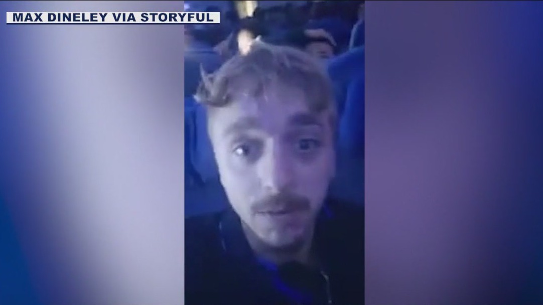 Video shows chaos after plane nosedives