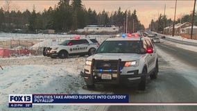 Deputies take armed suspect into custody in Puyallup