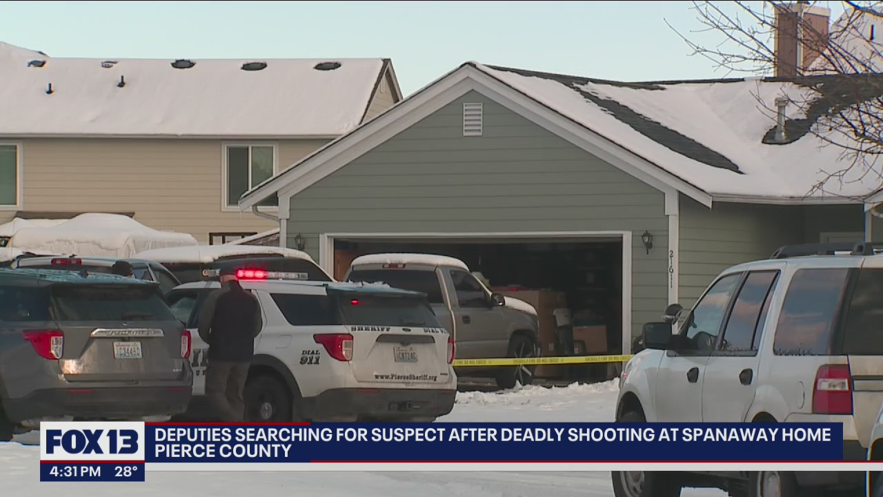Deputies searching for suspect after deadly shooting at Spanaway home