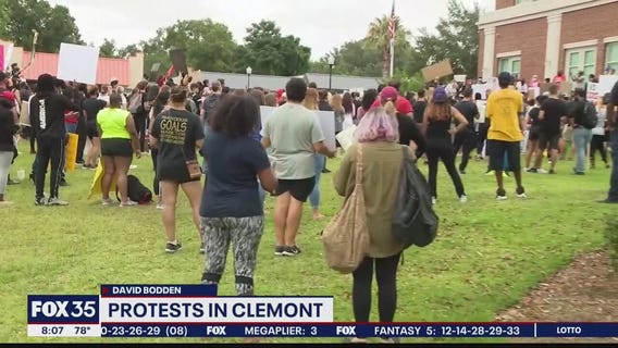 Protesters gather for peaceful assembly in Clermont
