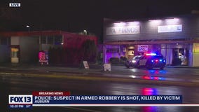Armed robbery suspect shot, killed by victim in Auburn, police say