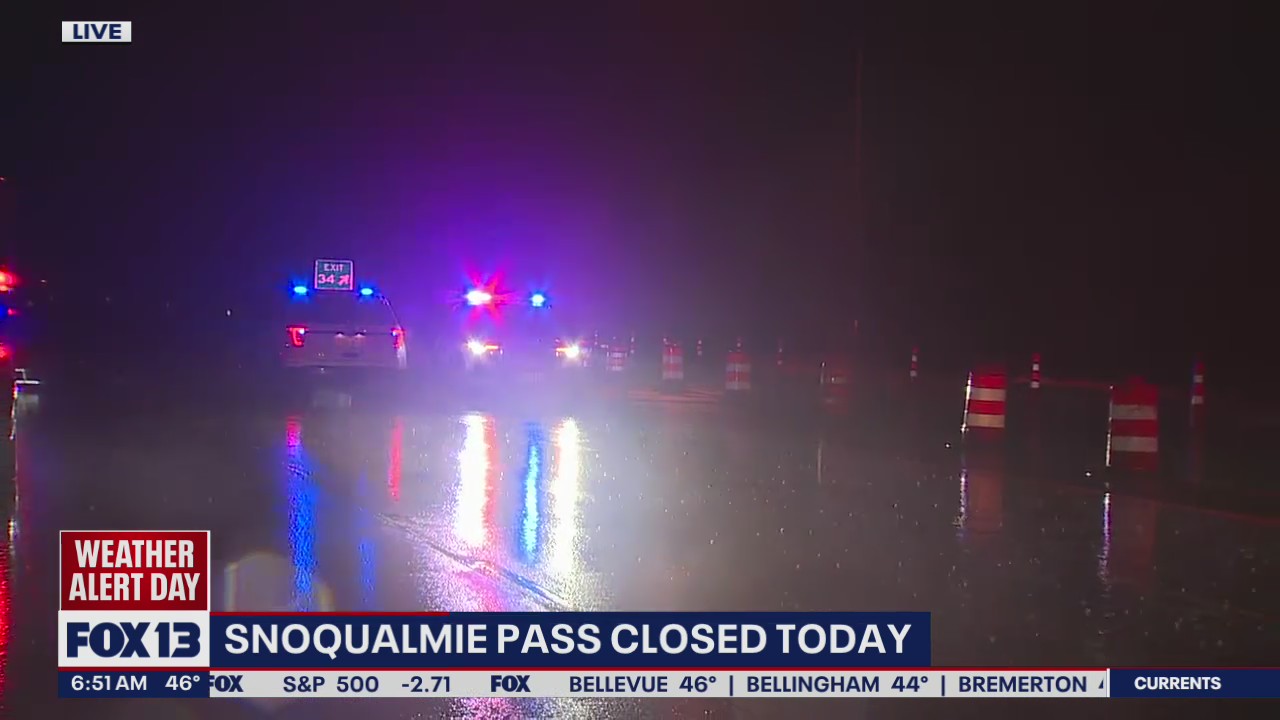 Snoqualmie Pass closed until at least Sunday