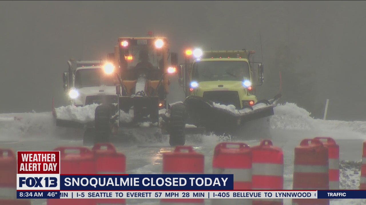 Snoqualmie Pass remains closed