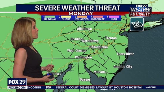 Weather Authority: Scattered storms could turn severe on Monday
