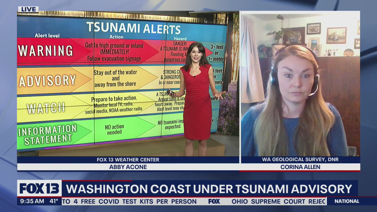 Tracking the impacts of Washington's tsunami advisory