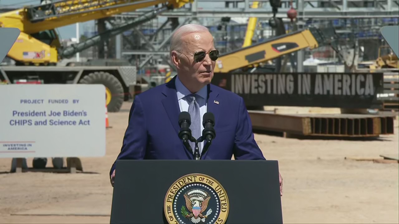 President Biden speaks at Chandler Intel plant