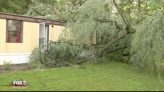 Severe storms damage mobile homes in Winchester