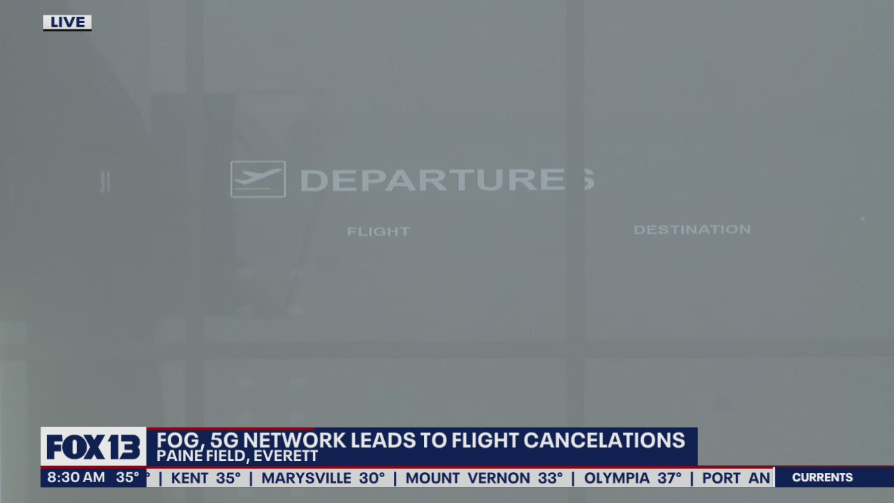 Fog, 5G network leads to flight cancelations at Paine Field