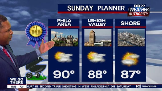 Weather Authority: Mostly sunny Father's Day with chance of p.m. rain