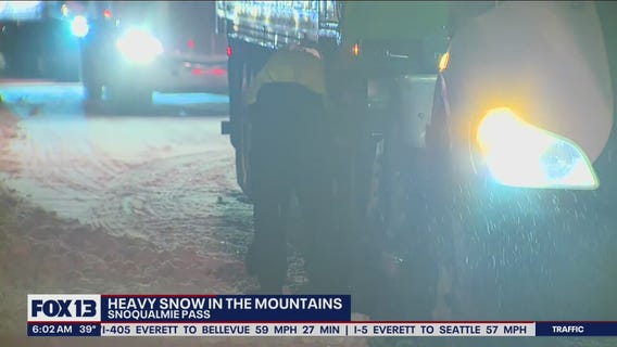 Heavy snow in the mountains