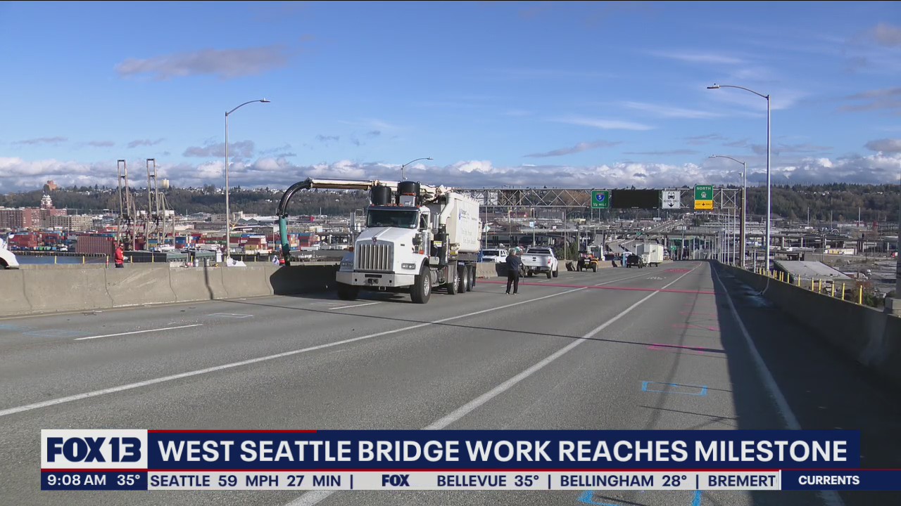 West Seattle bridge work reaches milestone